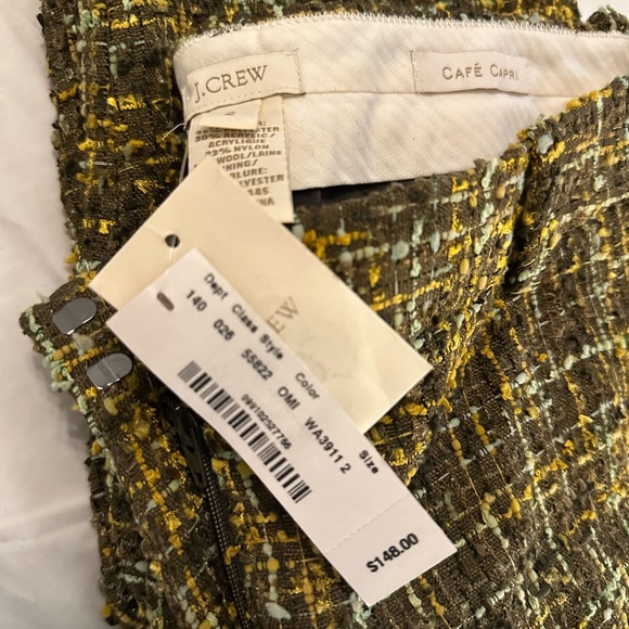 NWT J Crew Cafe Capri Tweed Pant - Picture 3 of 3